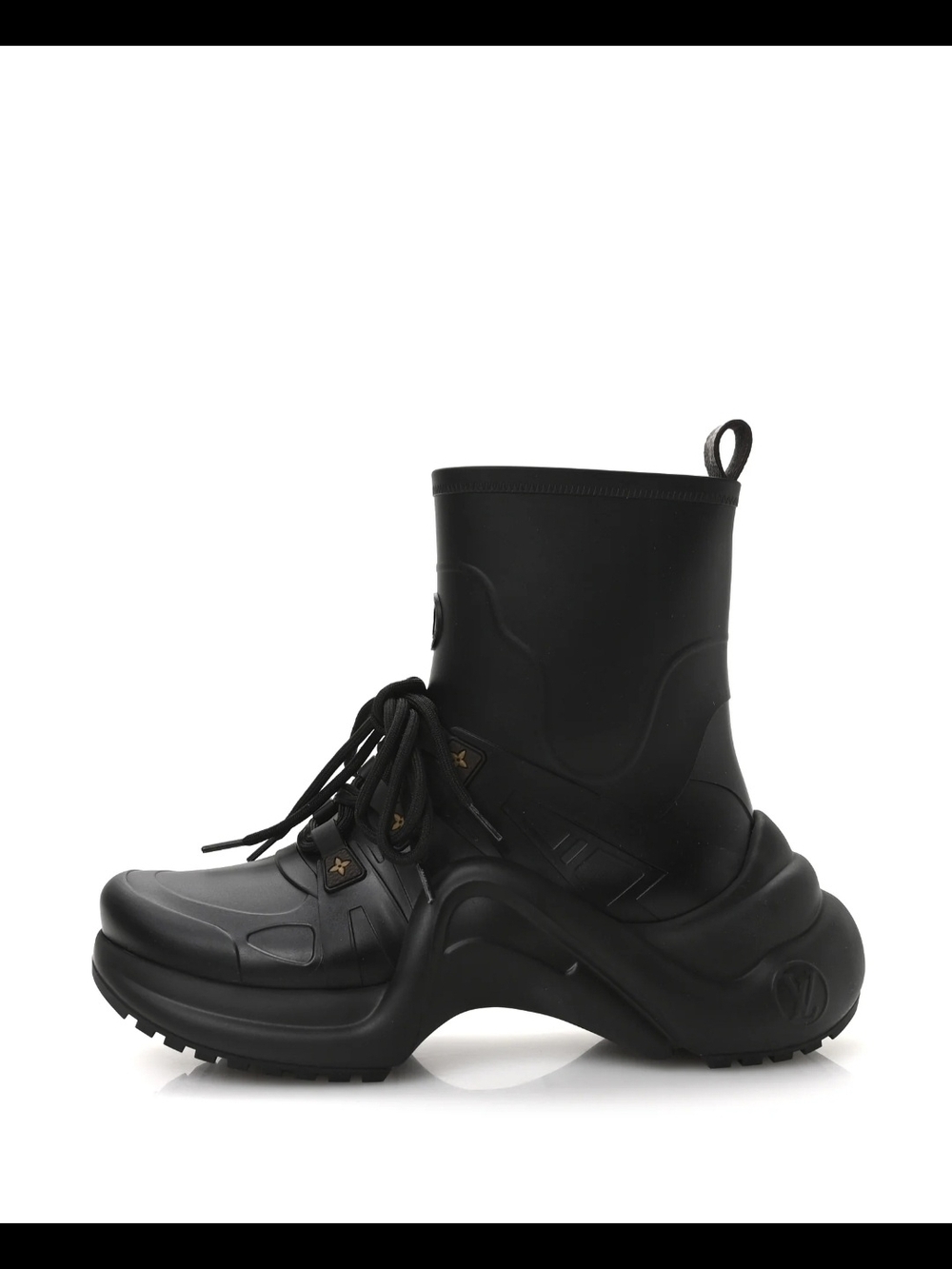 Louis Vuitton Black High-Top Chunky Rubber Boot